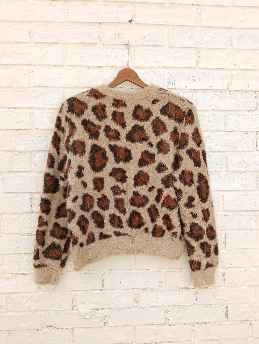 Zara Leopard Print Fuzzy Cozy Cardigan Small
